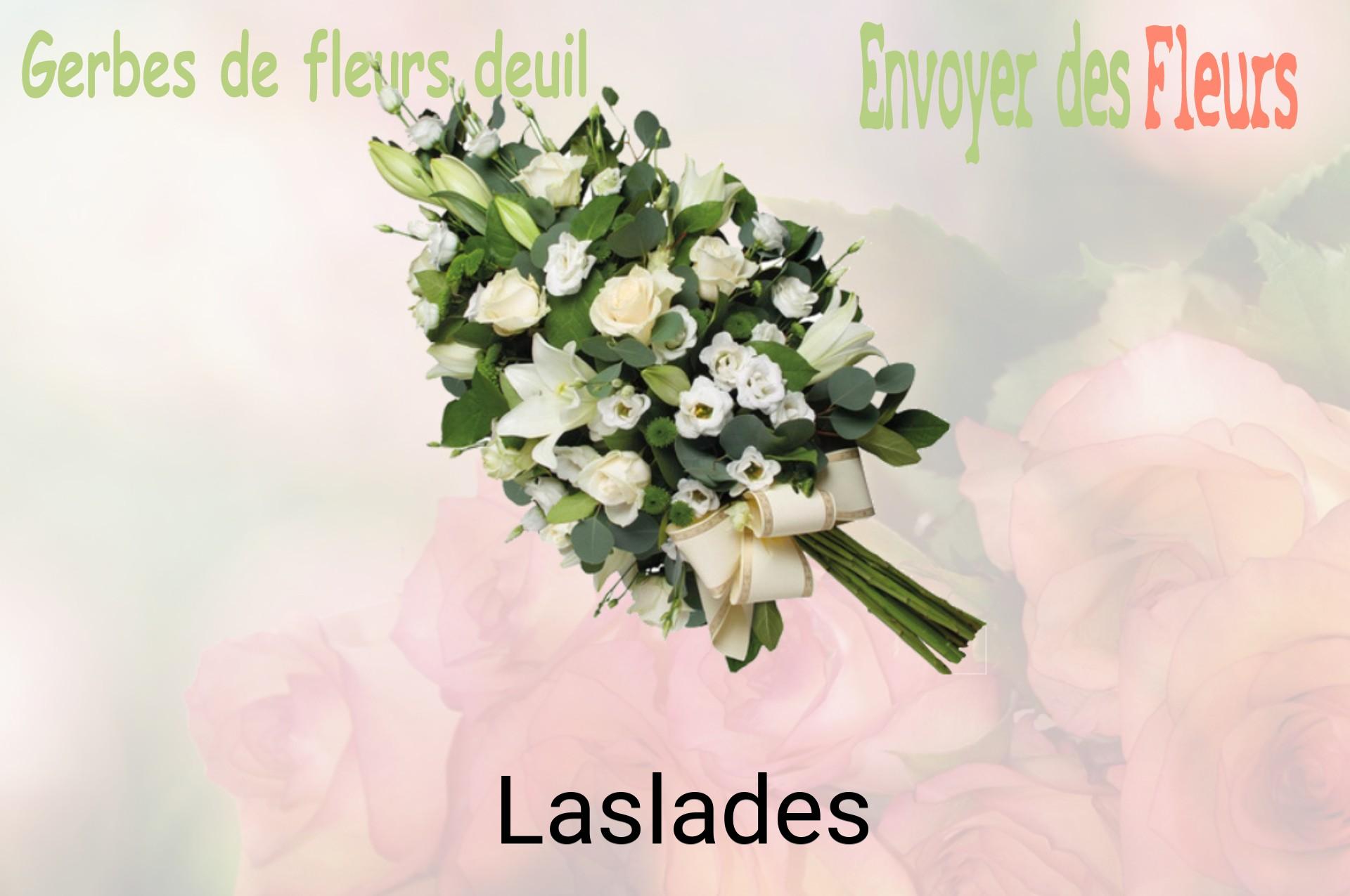Gerbe de fleurs de deuil livrée à Laslades